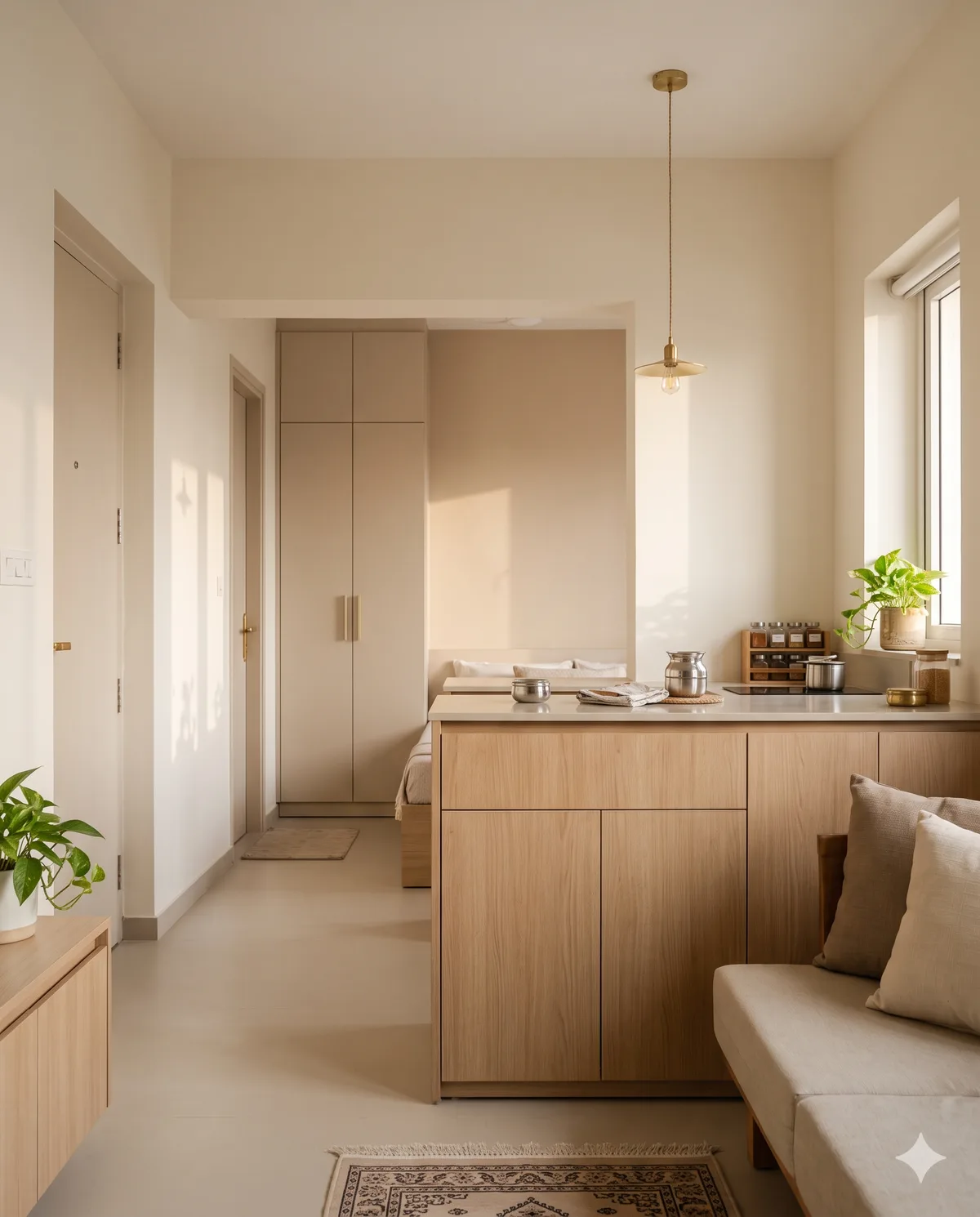 Bright, functional modular kitchen and living area for KNB Essential